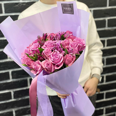 Букет цветов Love is fiol - Фото 6