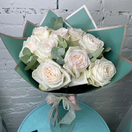 9 роз White Ohara - Фото 4