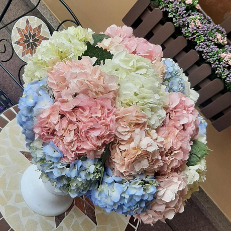 Букет цветов Море гортензий - Фото 3
