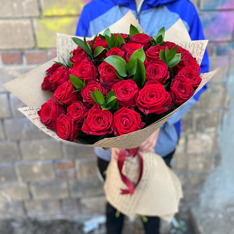 Букет из 51 шикарных роз - Фото 4