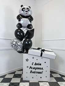 Коробка с шарами Сюрприз "Панда"