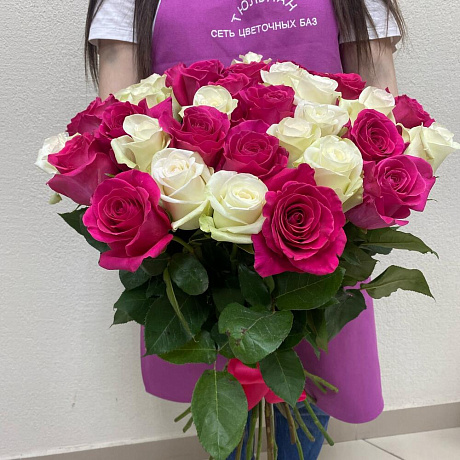 35 роз микс - Фото 3