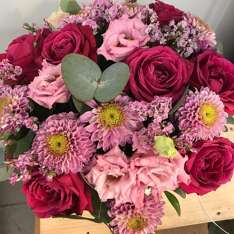 Шляпная коробка с цветами №160 - Фото 5