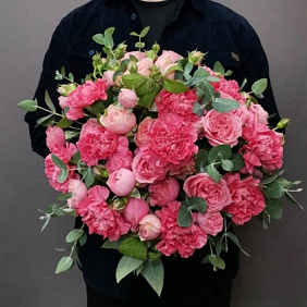Букет цветов "Розовый фламинго" №170