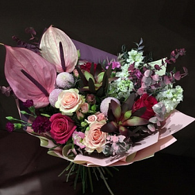 Букет цветов "Райская птичка"