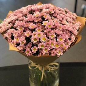 Букет из розовых сантини