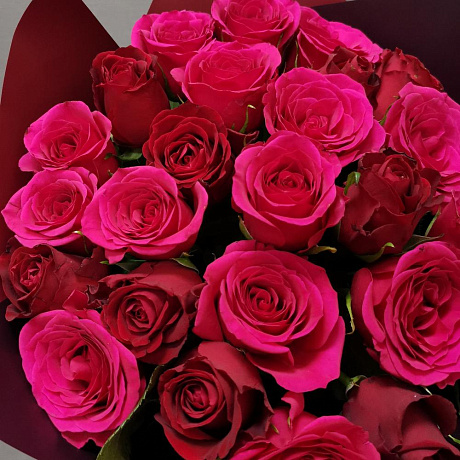 Моя любовь. Букет из 25 роз микс - Фото 4