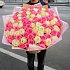 101 бело-розовая роза (70 см) - Фото 1