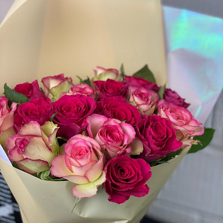 Букет из цветов Малиновый пудинг - Фото 6