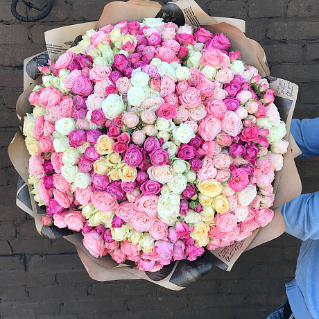 131 кустовая роза. Букет из кустовых роз - Фото 2