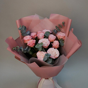 Букет из Пионовидных роз №164