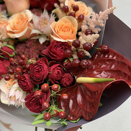 Букет цветов Осенний №160 - Фото 3