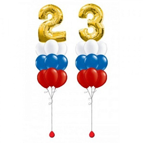 Композиция из шаров "23 февраля"