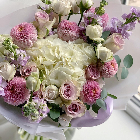 Букет цветов Сиреневые оттенки - Фото 3