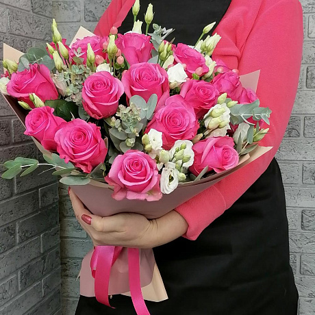 Букет цветов Розовое танго №163 - Фото 3