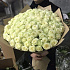 101 белая роза 70 см в крафте - Фото 1