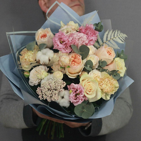 Авторский букет цветов М - Фото 4