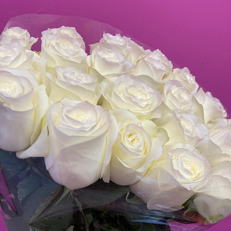 29 белых эквадорских роз - Фото 5