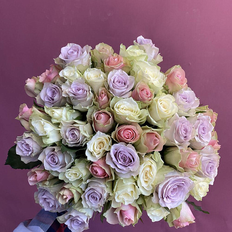 Нежный микс из роз М - Фото 2