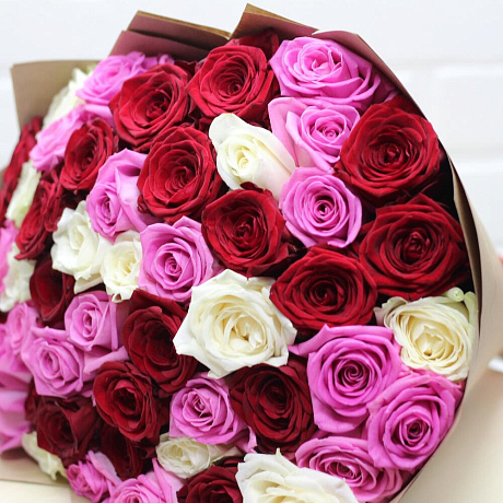 Букет из 51 микс роз - Фото 6