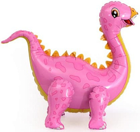 Ходячая фигура шар "Динозавр Стегозавр" розовый 99 см