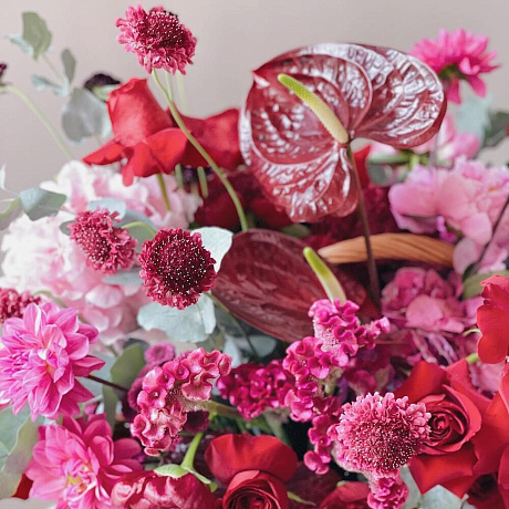 Корзина с цветами Luxury Flowers Малиновый вкус   - Фото 2