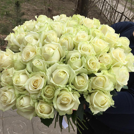 Букет из белых роз №160 - Фото 2