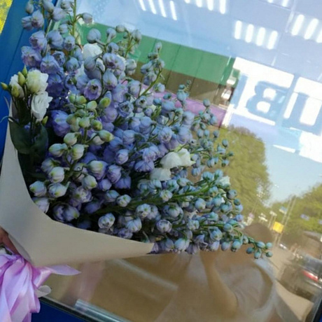 Букет цветов Голубой шифон - Фото 3