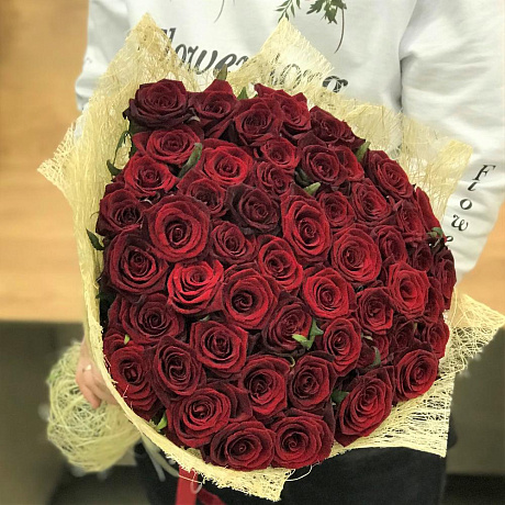 Букет из 51 красной розы (50 см) N369 - Фото 3