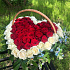 Сердце из роз в корзине - Фото 2