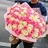 101 бело-розовая роза (70 см) - Фото 2