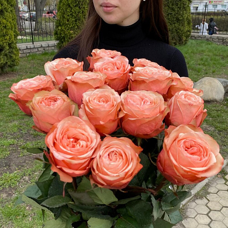 Букет из 15 роз кахал - Фото 6