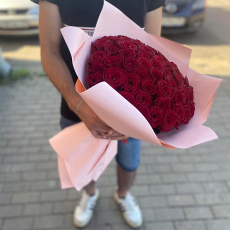 Букет из 49 красных роз - Фото 2