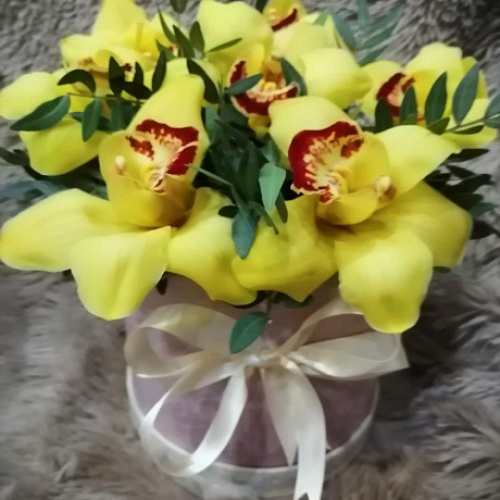 Коробочка с жёлтой орхидеей - Фото 6