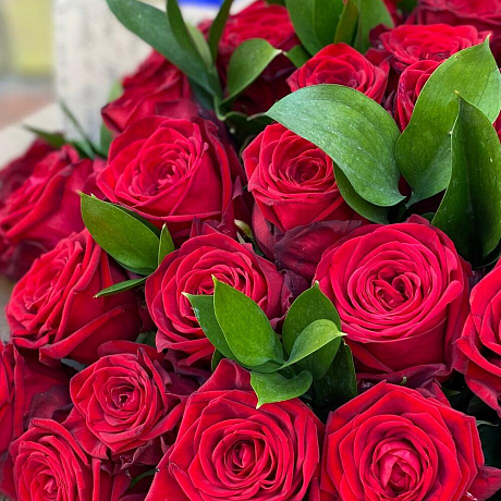 Букет из 51 шикарных роз - Фото 5