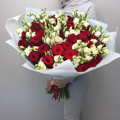 Эустомы с розами - Фото 4