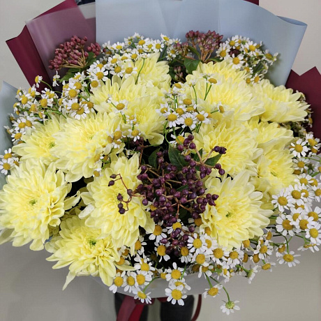 Букет цветов Лимончелло №160 - Фото 4