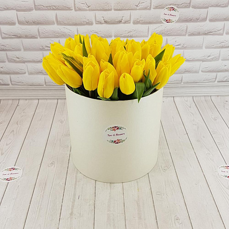 Тюльпаны в коробке №160 - Фото 6