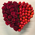 Сердце из роз и клубники - Фото 3