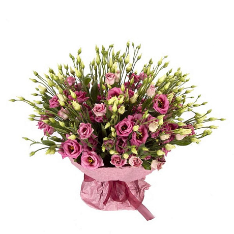 Букет соло Розовая Эустома - Фото 4