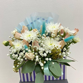 Букет цветов "Цветы в конверте" №160