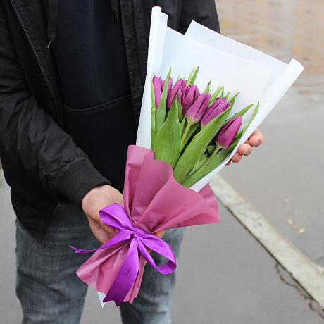 Фиалетовые тюльпаны - Фото 2