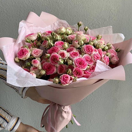 Монобукет Кустовые Розы Mimi Eden - Фото 3