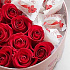 Шляпная коробка с розами и рафаело - Фото 3
