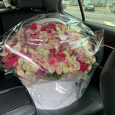 Цветы в коробке Luxury Flowers 131 Роза - Фото 2