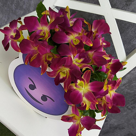 Букет цветов Сердитые орхидеи - Фото 3