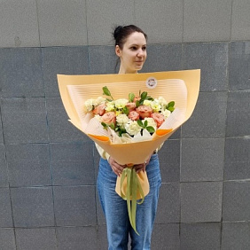 Букет цветов "Крем Брюле" №164