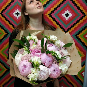 Букет "Пионовый рай" №161