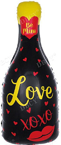Фигура шар "Бутылка Шампанское Love" 84 см
