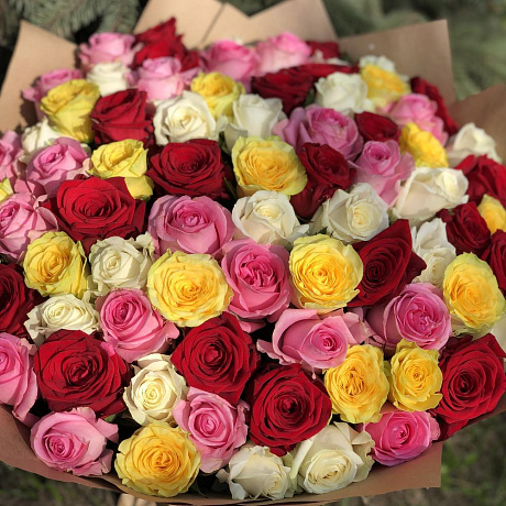Микс ярких роз - Фото 3